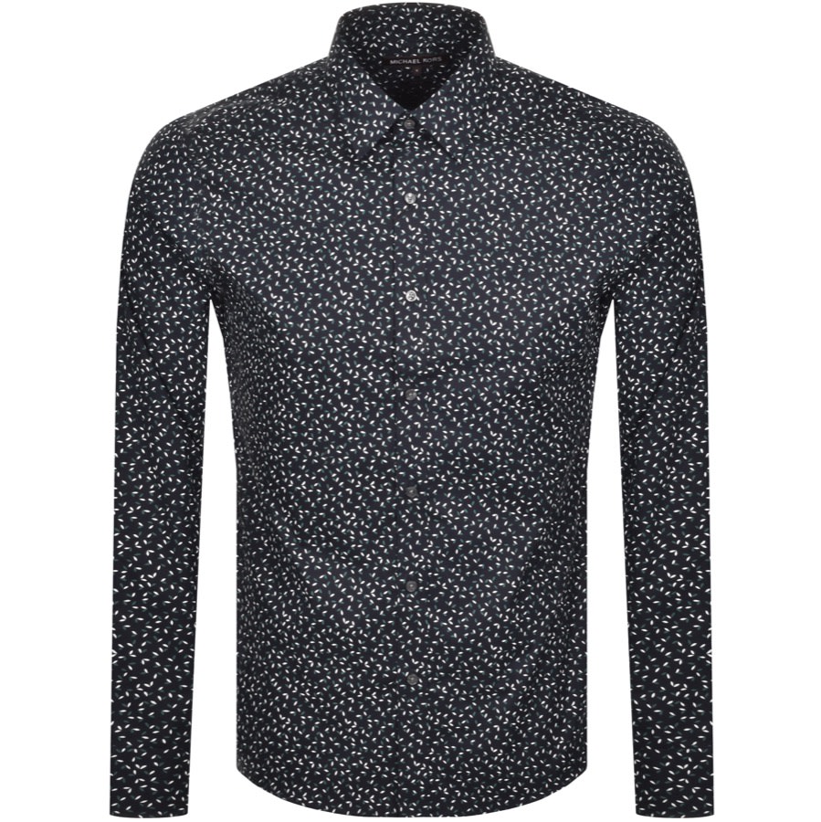 Alternative Image for ProductMichael Kors Long Sleeved Slim Fit Shirt Navy1